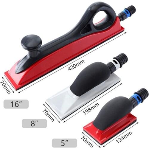 Hand Sanding Grinding Pad 1pc Sanding Block Hand Dust Extraction 5"-16.5" Grinding Holder Hook Drywall Vacuum Polish Tools