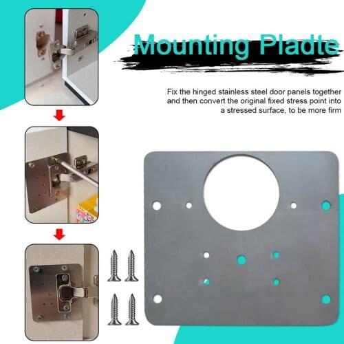 1pcs Hinge Repair Plate for Cabinet Furniture Drawer Window Stainless Steel Plate Repair Mount Tool Hardware Accessory