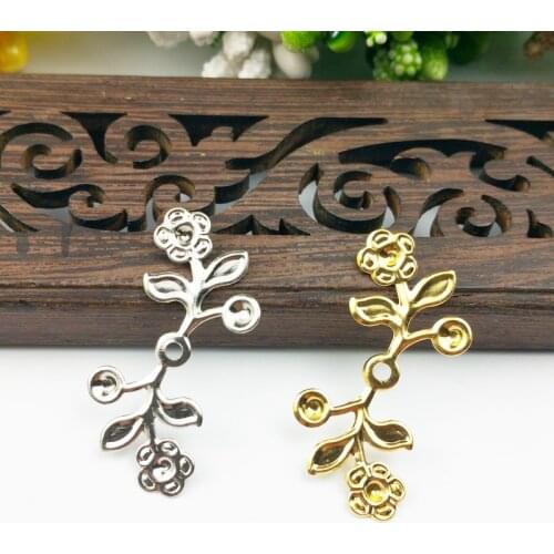 20pcs 13x31mm Filigree Wraps Metal Charms For Embellishment Scrapbook DIY Jewelry Metal Craft Wraps