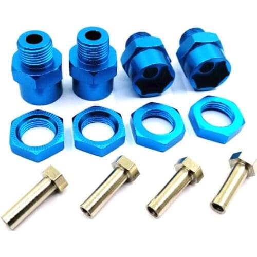 4PCS Aluminum Alloy 12mm To 17mm Wheel Hex Hub Conversion Adapter for 1/10 RC Car and Upgrade 1:8 tires