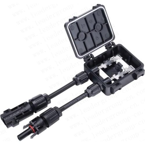 50 pcs/lot Solar Module Junction Box 2 Rail PV Junction Box with Cable and Connector for Solar Panel