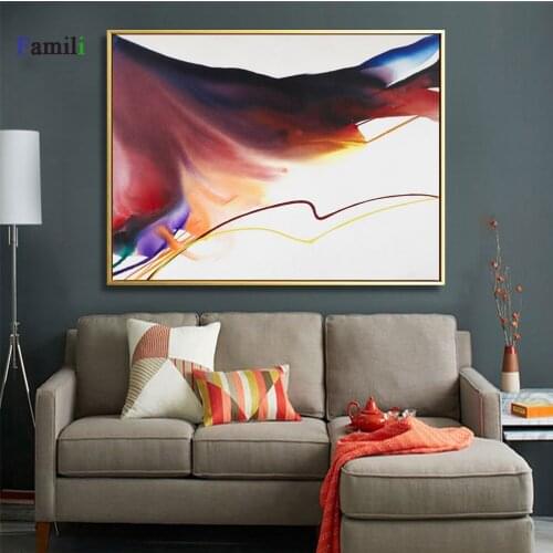 Watercolor Geometric Art Canvas Poster Abstract Painting Minimalist Print Nordic Decoration Wall Picture for Living Room Decor