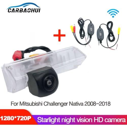 Car Starlight Night Vision Rear View Reverse Backup Camera For Mitsubishi Challenger Nativa 2008~2018 Waterproof high quality hd