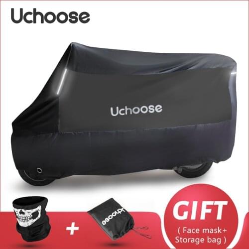 Motorcycle Cover New 190T Reflective Strips UCHOOSE Protector Rainproof Scooter Sunscreen Dustproof Snowproof M L XL XXL XXXL