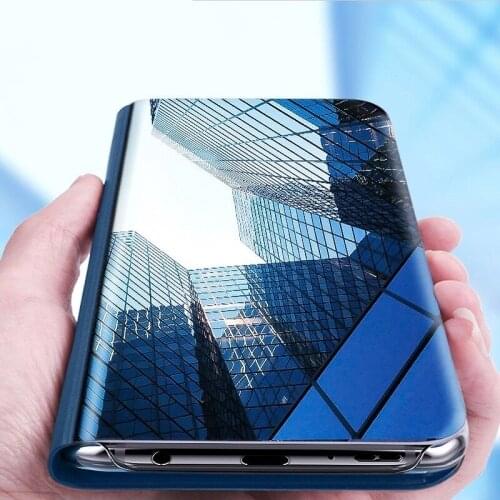 Case For Sony Xperia 10 Plus Cover Mirror Smart Clear View PU Leather Kickstand Flip Cover For Sony Xperia 10 Plus Case