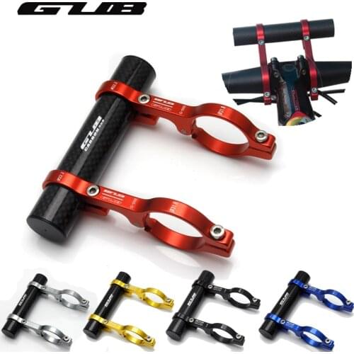 GUB 11CM Bicycle Handlebar Extended Bracket Flashlight Holder Phone Mount Bar Multifunction Alloy Carbon Fiber Support Extender