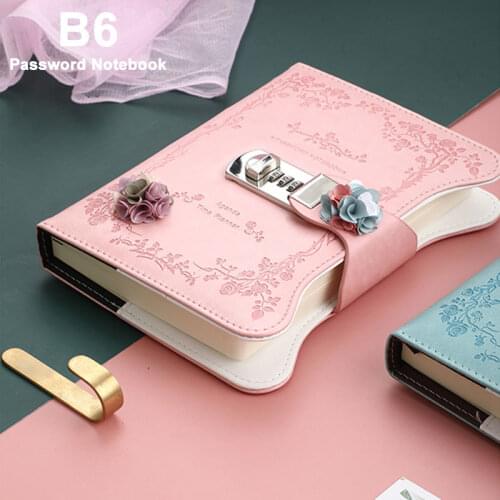Diary With Lock Notebooks Diary With Code Retro PU Leather Secret Diary Traveler Notepad Journal Planner School Stationery Gifts