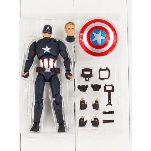 15.5cm Captain America 3 Action Figure Civil War Captain With Shield Collectible Model Doll