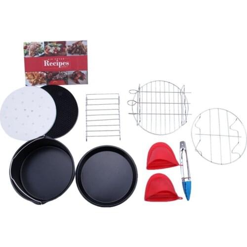 Hot!! Air Fryer Accessories Set of 10 pcs, Fit all Standard Air Fryer 3.7QT- 5.3QT- 5.8QT, 7 Inch