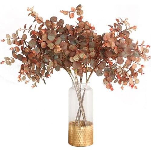 Artificial Eucalyptus Leaf Fresh-Looking Desktop Decor Vivid Faux Silk Flower Wedding Parties Simulation Plant Home Decoration