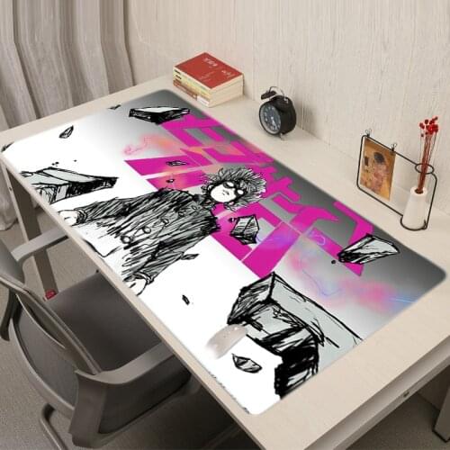 Mob Psycho 100 Anime Mouse Pad Gamer Desk Gamers Accessories Kawaii Gaming Accessories Varmilo Table Pads PC Gamer Cabinet Rug
