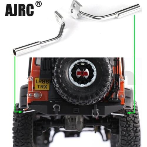 MJRC 1pair Metal Simulation Exhaust Pipe Gas Vent For Dj Traxxas Trx-4 Trx4 Defender Bronco Rc Car Parts Exhaust Manifold