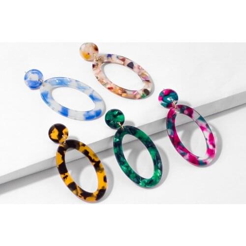 Fashion Vintage Acrylic Womens Earrings Bohemian Unusual Earings Big Dangle Piercing Earring Brincos Female Jewelry Dropship