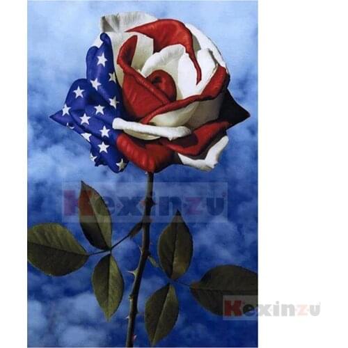 Kexinzu Full 5D DIY Square/Round Drill Diamond Painting "Flower" 3d Diamond Embroidery Mosaic Cross Stitch Decor Gift KD62