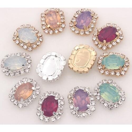 New Metal Buttons For Clothing 10pcs/Lot 16*20mm Rectangle Acrylic Sewing Handwork Decoration Mix Color