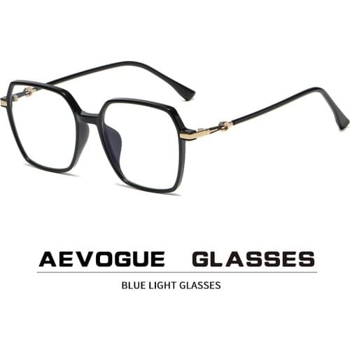 AEVOGUE New Anti-Blue Glasses Unisex Computer Mirror Metal Retro Glasses Frame Fashion Glasses AE1013