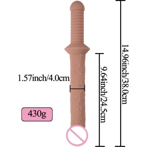 38cm Super Long Realistic Dildos Handle Female Masturbator Big Anal Plug Buttplug Vagina Massage Penis Dick Sex Toys For Women