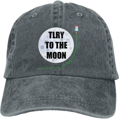 Adjustable Solid Color Baseball Cap TLRY To The Moon Washed Cotton WSB WallStreetBets Bitcoin Sports Woman Hat