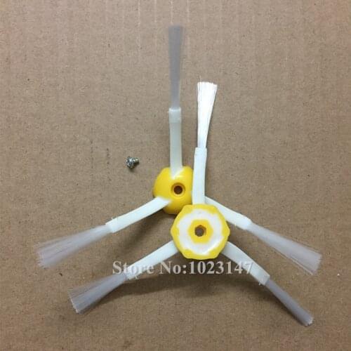 2x Robot 3-Arm Side Brush and 1x Srew replacement for irobot roomba 680 780 500 600 700 630 650 770 series
