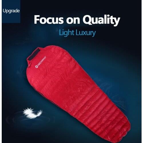 AEGISMAX NANO Sleeping Bag 41℉~50℉Ultralight 700FP Goose Down Super Soft Mummy Splicing Type Outdoor Warm Waterproof Camping