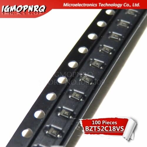 100PCS SOD-123 Zener diode BZT52C8V2 BZT52C7V5 BZT52C6V8 BZT52C6V2 BZT52C20V BZT52C5V1 BZT52C4V3 BZT52C3V9 BZT52C3V6 BZT52C24V