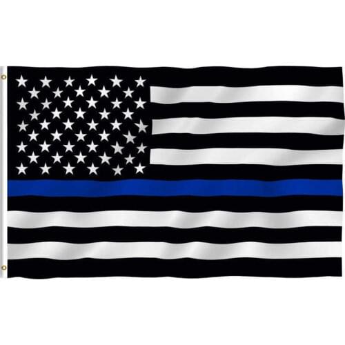 Thin Blue Line Flag USA United States 3x5 Feet Polyester Printed 90x150cm Home Party Decorative American Flags And Banners