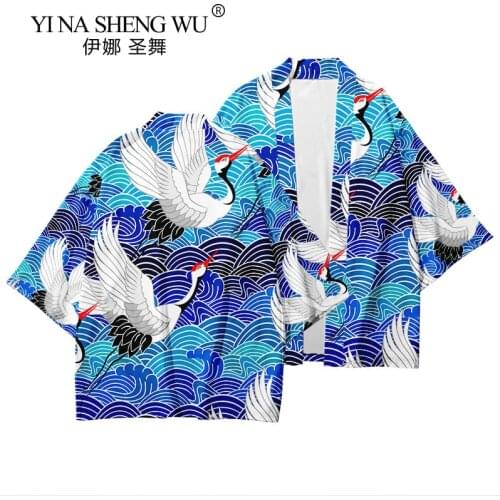 Japanese Kimono Man Cardigan Men Haori Obi Male Yukata Mens Kimono Japan Samurai Harajuku Japanese Streetwear Clothing Jackets