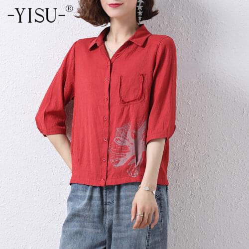 YISU 2021 Woman clothing Cardigan Shirt collar Cardigan Coat Printing Short sleeve Sweater Summer Top Thin Knitted Coats Female
