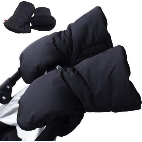 Winter Pram Hand Muff Baby Carriage Pushchair Warm Fur Fleece Hand Cover Buggy Clutch Cart Muff Glove Stroller Accessories