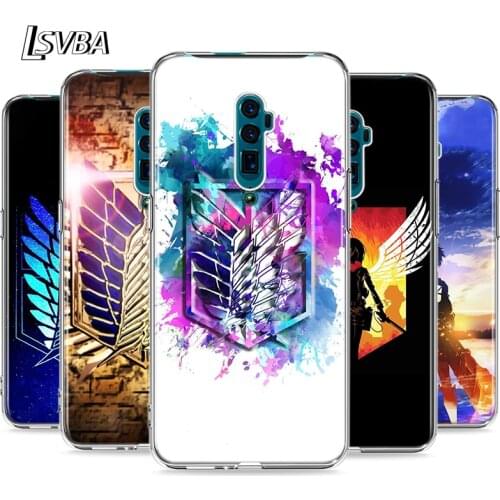 Cover for OPPO Reno 4 3 Pro 10X Zoom 2 Z F ACE X2 Pro 5G Coque Anime Attack On Titan for OPPO A5 A9 2020 Phone Case