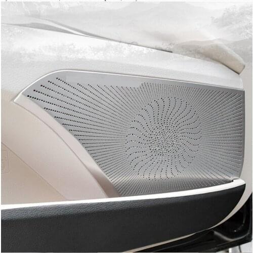 For Toyota Camry 2017 2018 2019 Car Styling Door Loudspeaker Sound Chrome Speaker Cover Trim Frame Sticker Interior Accessories