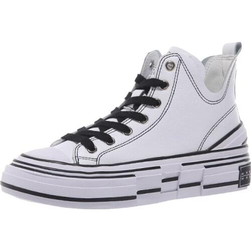 European High-top Sneakers Female Shoes 2019 New Street Dance Hip-hop Thick Casual High-class Small White Board Tide Sneakers