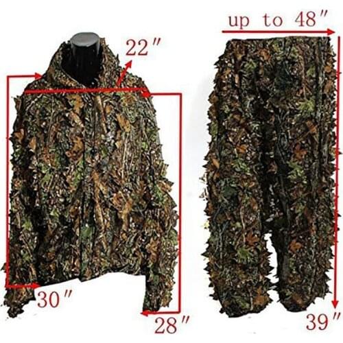 3D Grass Type Camouflage Ghillie Suit YOWIE SNIPER Forest Camo Suit For Hunting Paintball Ghillie Suit CA for Outdoor Camping