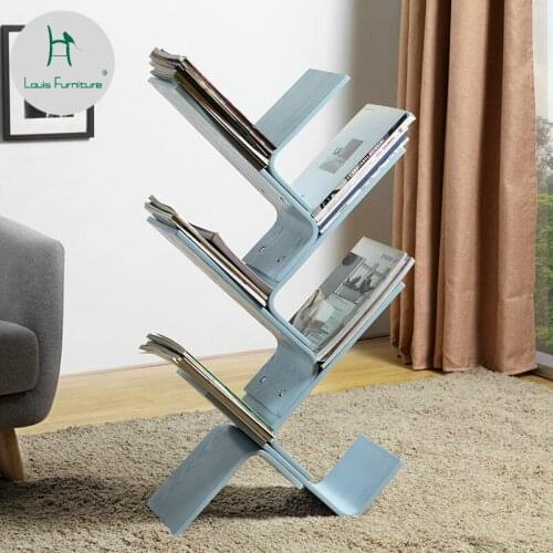 Louis Fashion Bookcases Nordic Solid Wood Modern Minimalist Office Floor Magazine Simple Object Creation