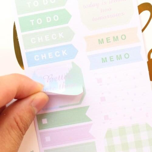 Domikee cute watercolor school student decoration DIY sticker for diary candy index label mug set planner accessories stationery