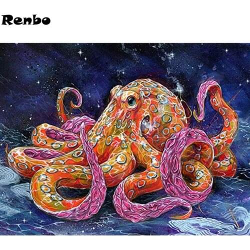 Octopus Diamond Painting fish,Private Custom,5D DIY Photo Custom Own Diamond Embroidery Rhinestones Full Square Drill Diamonds