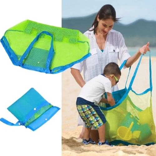 Portable Sand Away Protable Mesh Bag Kids Beach Toys Clothes Towel Bag Baby Toy Storage Sundries Bags Women Cosmetic Makeup Bags