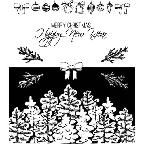 AZSG Christmas Tree / Small Bell Clear Stamps For DIY Scrapbooking Decorative Card Making Crafts Fun Decoration Supplies