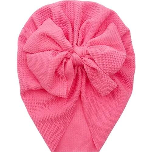 Flower Big Bowknot Baby Hat for Girls Princess Baby Beanie Elastic Toddler Baby Turban Hats Infant Girl Cap 17 Colors