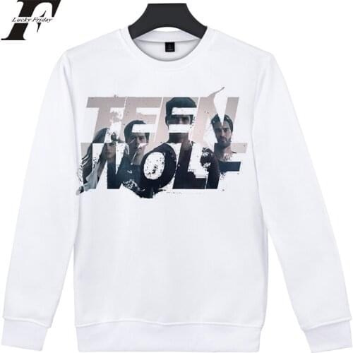 Teen Wolf 3D capless oversized hoodie sweatshirt men/women HIP HOP Round Neck Long Sleeve Streetwear Casual Round Neck clothes