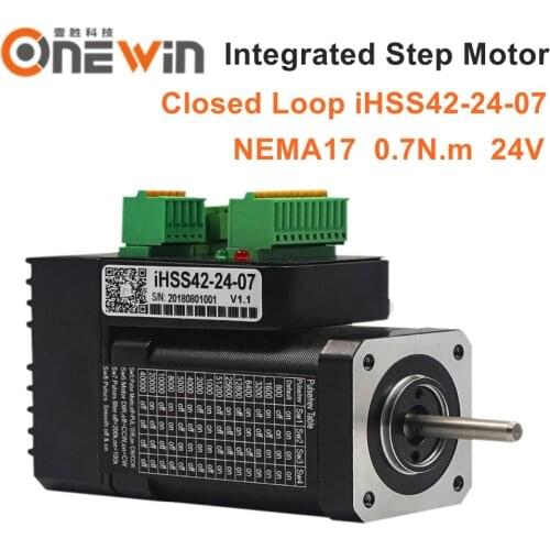 NEMA17 Integrated Closed Loop Stepper Motor 24V 0.7Nm 2 phase IHSS42-24-07 Hybrid stepper servo motor