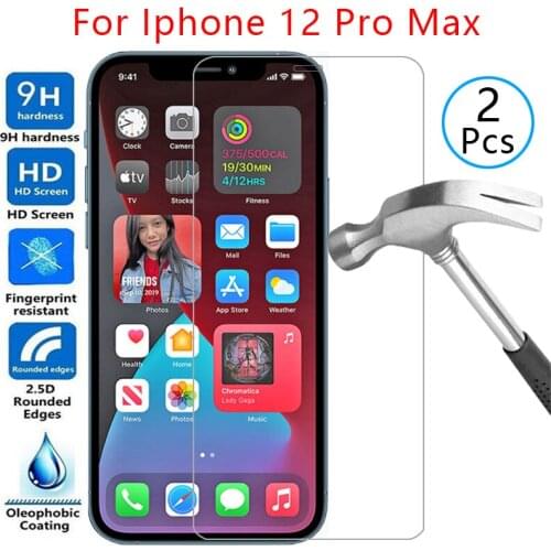 Tempered glass screen protector for iphone 12 pro max case cover on i phone 12promax 12pro mas protective coque bag aphone iphon