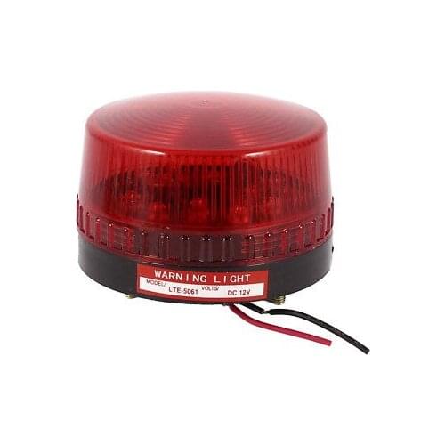 1 Pc DC 12V Red LED Flashing Warning Light Emergency Industrial Signal Lamp