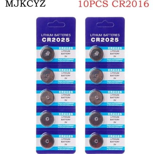 10cs cr2025 3V button battery dl2025 br2025 kcr2025 CR 2025 Car Key Chain Watch