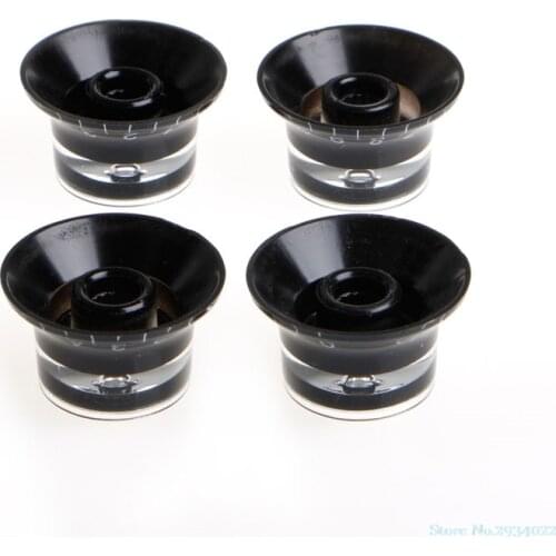 New 2 Tone 2 VOLUME Guitar Control Knobs Silver Hat Bell Top new Drop Ship