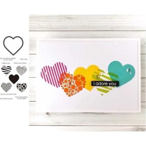 2020 Love Clear Stamps and Metal Cutting Dies DIY Scrapbooking Paper Photo Album Crafts Seal Cards Blade Punch Stencils