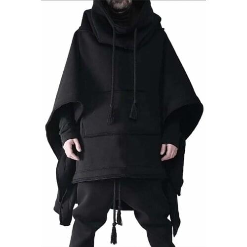 2021 Fashion Mens Long Hooded Jacket Coat Personalized Jacket Shawl Fashion Top Fall Winter