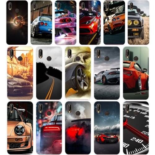 21AA car Silicone TPU Protective Cover Phone Case On For Huawei P20 30 Pro Lite Case Soft