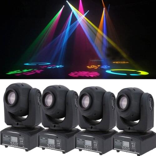 4-Pack 60W RGBW Stage Light LED Moving Head Lights Disco DJ Party Stage Lighting