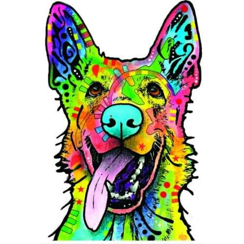 Aliauto Fashion Art Car Sticker Lovely Shepherd Automobiles Motorcycles Accessories Vinyl Decal for Ford Focus Polo,17cm*11cm